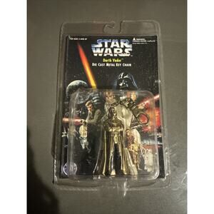 Star Wars Darth Vader Golden Keychain New Sealed 1996 Placo Toys